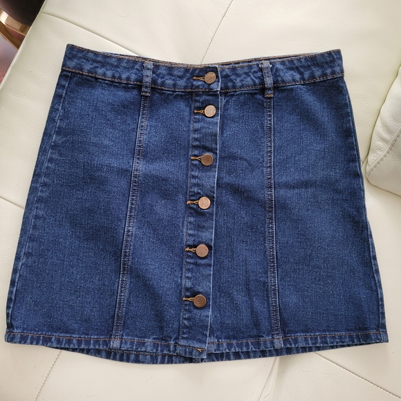 Denim button mini skirt - Picture 1 of 4